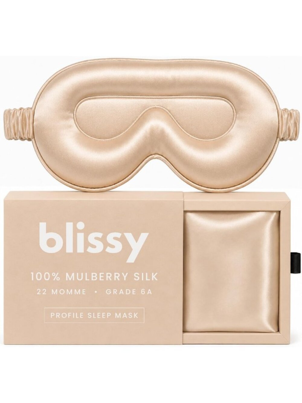 Luxurious 22 Momme Mulberry Silk Sleep Mask - Soft Eye Mask for Restful Sleep